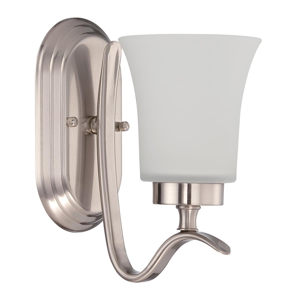 Craftmade 38301-SN Northlake 1 Light Wall Sconce in Satin Nickel with White Frosted Glass
